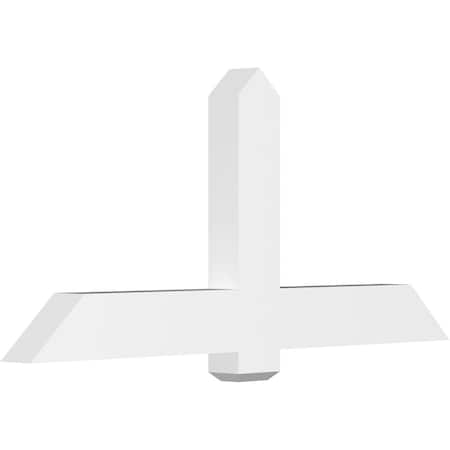 Ekena Millwork Eugene Architectural Grade PVC Gable Bracket, 60"W x 27 1/2"H x 4"D x 6"F, 11/12 Pitch GBP060X28X0406EUG00